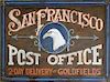 Decorative San Francisco Post office sign