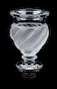 A Lalique Vase Height 5 3/4 inches.