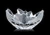 A Lalique Frosted Glass Bowl Width 7 3/4 inches.