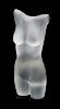 A Frosted Glass Nude Figure Height 12 3/4 inches.