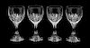 A Set of Twelve Baccarat Wine Glasses Height 7 inches.