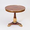 Regency Style Gilt-Bronze-Mounted Rosewood Circular Pedestal Table