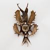 Black Forest Antler Mounted Wall Clock