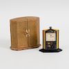 Swiss Art Deco Enamel Travel Clock, Retailed by J.E. Caldwell & Co.