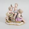 Meissen Porcelain Putti Group Emblematic of Spring
