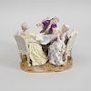 Meissen Porcelain Figure Group Three Card Players