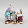 Meissen Porcelain Figure Group of a Mother and Child