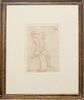 Attributed to Henry Fuseli (1741-1825): Figure Study of a Nude Male
