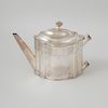 George III Engraved Silver Tea Pot