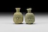 Egyptian Bes Flask Pair
