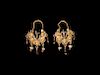 Roman Gold Earrings with Pearls and Garnets