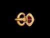Migration Period Gold Buckle with Inlaid Garnets