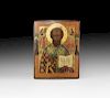Russian Orthodox Painted Icon of St Nikola