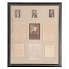 Grace Bedell Billings, 1923 Signed Photograph and two TLsS, Framed with Lincoln Prints Documenting Various Stages of Beard Growth