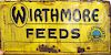 large Wirthmore Feeds tin advertising sign