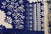 19th c. blue and white homespun coverlet