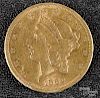 1862 S Liberty twenty dollar gold coin.