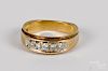 14K yellow gold and diamond ring, 4.3 dwt.