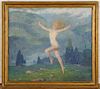 NORWOOD MACGILVARY NUDE OIL ON CANVAS SIGNED