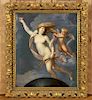 19TH C. OIL ON CANVAS PAINTING CUPID & PSYCHE