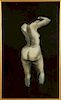 R.A. KRITZ PORTRAIT NUDE OIL ON CANVAS SIGNED