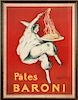FRAMED PATES BARONI WINE POSTER CONTEMPORARY