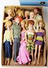 vintage Barbie family dolls, cases, accessories
