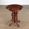 Renaissance Revival marquetry occasional table