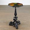 Victorian ebonized table with faux marble top