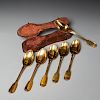 (6) Vermeil silver Francois Daniel Imlin spoons