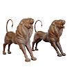 Arturo di Modica, pair bronze garden lions, 1987