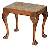 Chippendale Style Carved Needlepoint Footstool