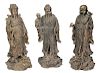 Three Chinese Bronze Immortal Figures