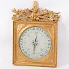 Louis XVI carved gilt wood barometer