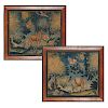 Nice pair Charles II style needlepoint pictures