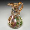 Lobmeyr style Bohemian enameled glass pitcher