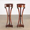 Pair Continental Neoclassic torchiere stands
