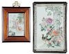 Two Chinese Enameled Porcelain Plaques 