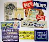 7 various advertising placards and prints