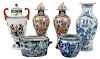 Six Decorative Chinese Porcelain Vases