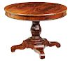 Classical Figured Mahogany Pedestal Table