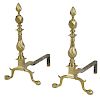 Fine Pair American Chippendale Andirons