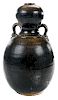 Chinese Iron Brown Glazed Double Gourd Vase