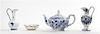 A Collection of Four Modern Delft Serving Articles, Width of first 11 inches.