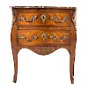 Louis XV style parquetry inlaid king wood commode