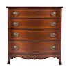 Potthast Georgian style mahogany chest of drawers