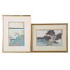 Two Japanese woodblock prints