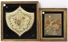 Two English Needlework Pictures, Height of largest overall 19 1/4 x width 18 1/4.