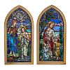 Two religious stained glass windows