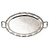 A STERLING SILVER TRAY.
